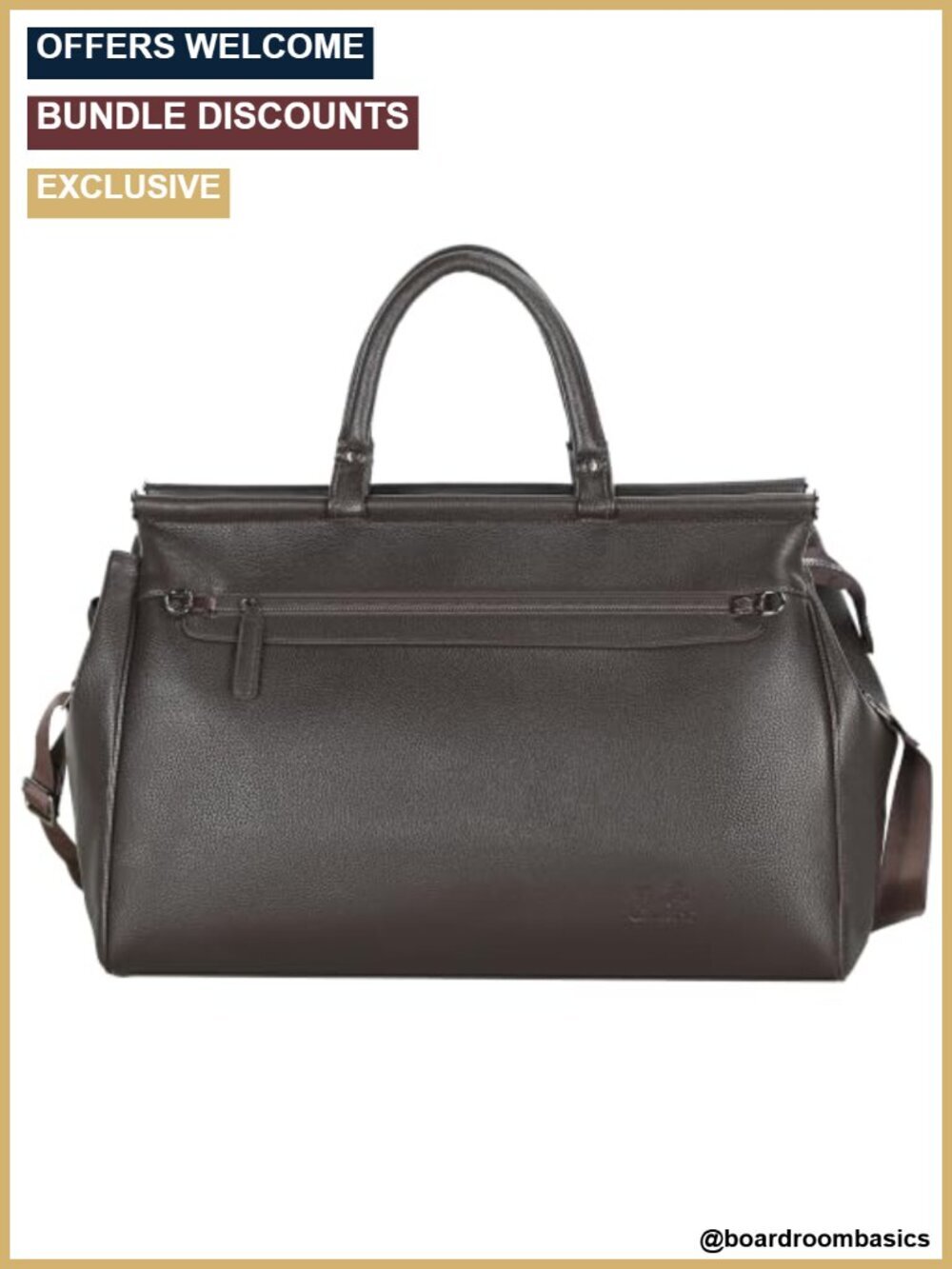 PU Leather Large Travel Duffel Weekender Bag with Shoulder Strap